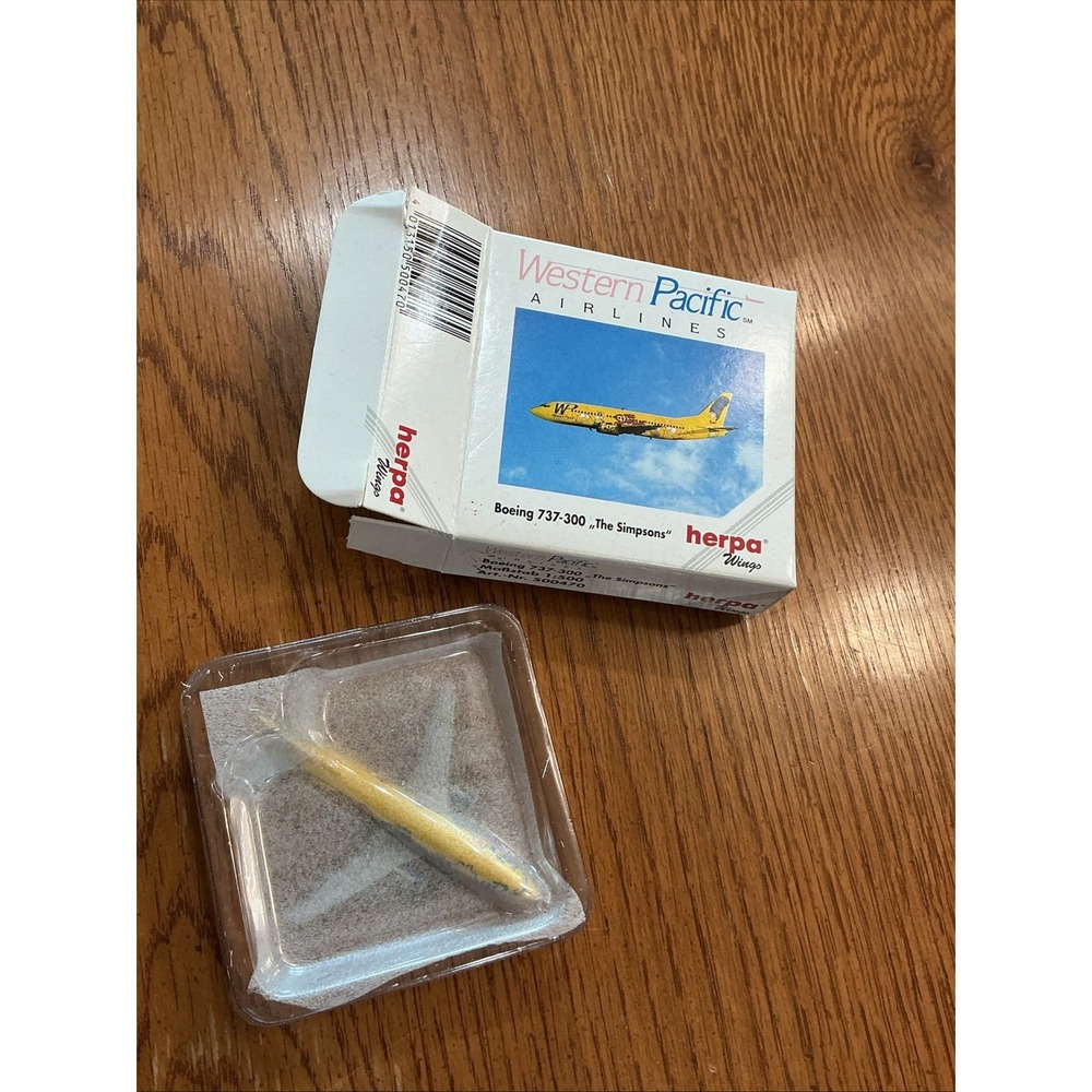 1998 The Simpsons Western Pacific Airlines Boeing 737-300 herpa Wings 1:500 NEW